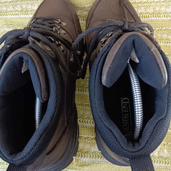 Lands' End Performance Boots Brown Lace Up Leather Ankle Boots Style 68406 Sz 12 - Picture 6 of 11